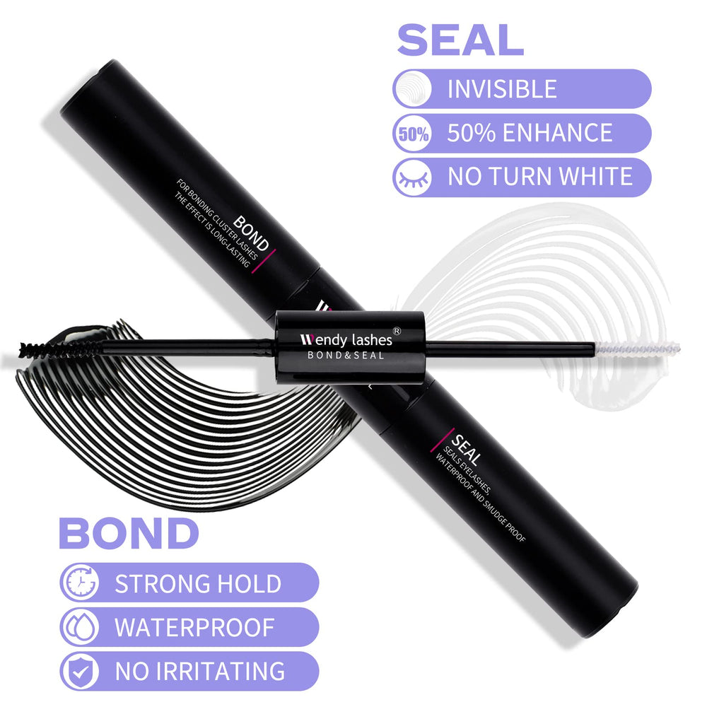 Wendy Lashes 2in1 bond and seal tube in use shows smooth application.