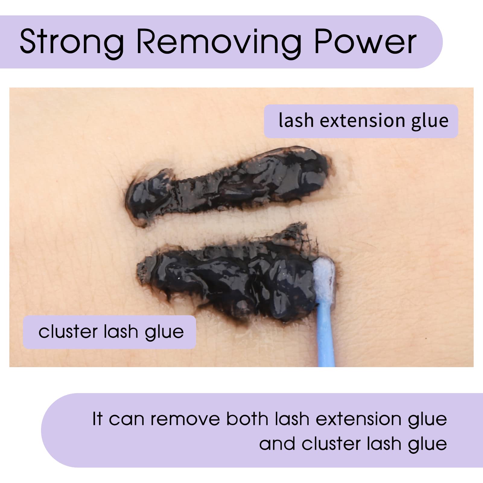 Baja irritación: Removedor Wendy Lashes seguro para piel sensible.
