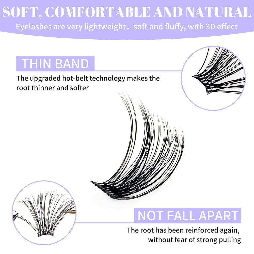 Wendy Lashes cat eye DCurl clusters for wispy effect