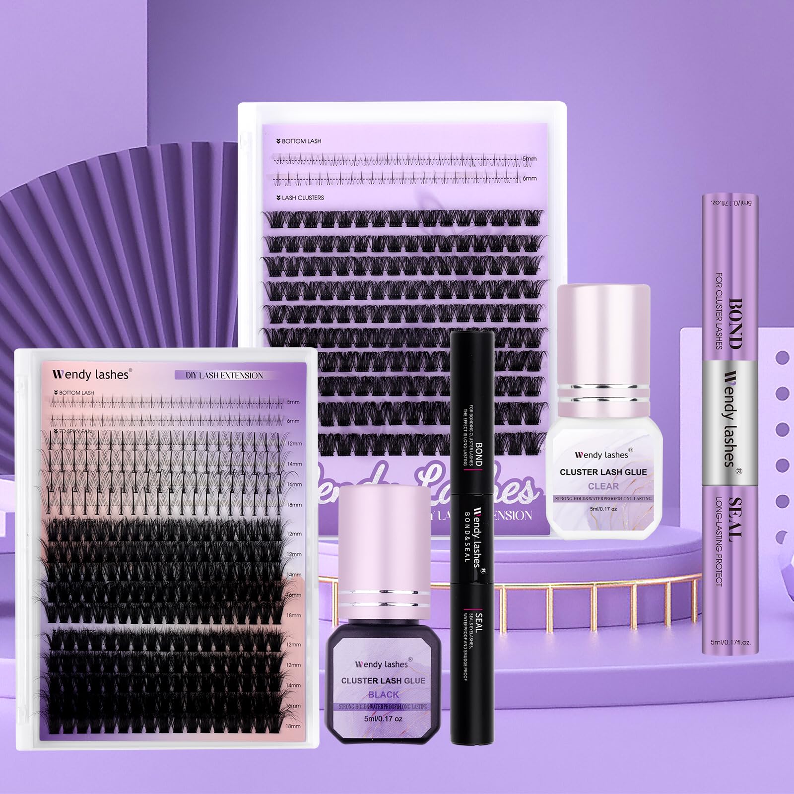 Wendy Lashes Cluster Glue quick-dry formula aids efficient lash projects.
