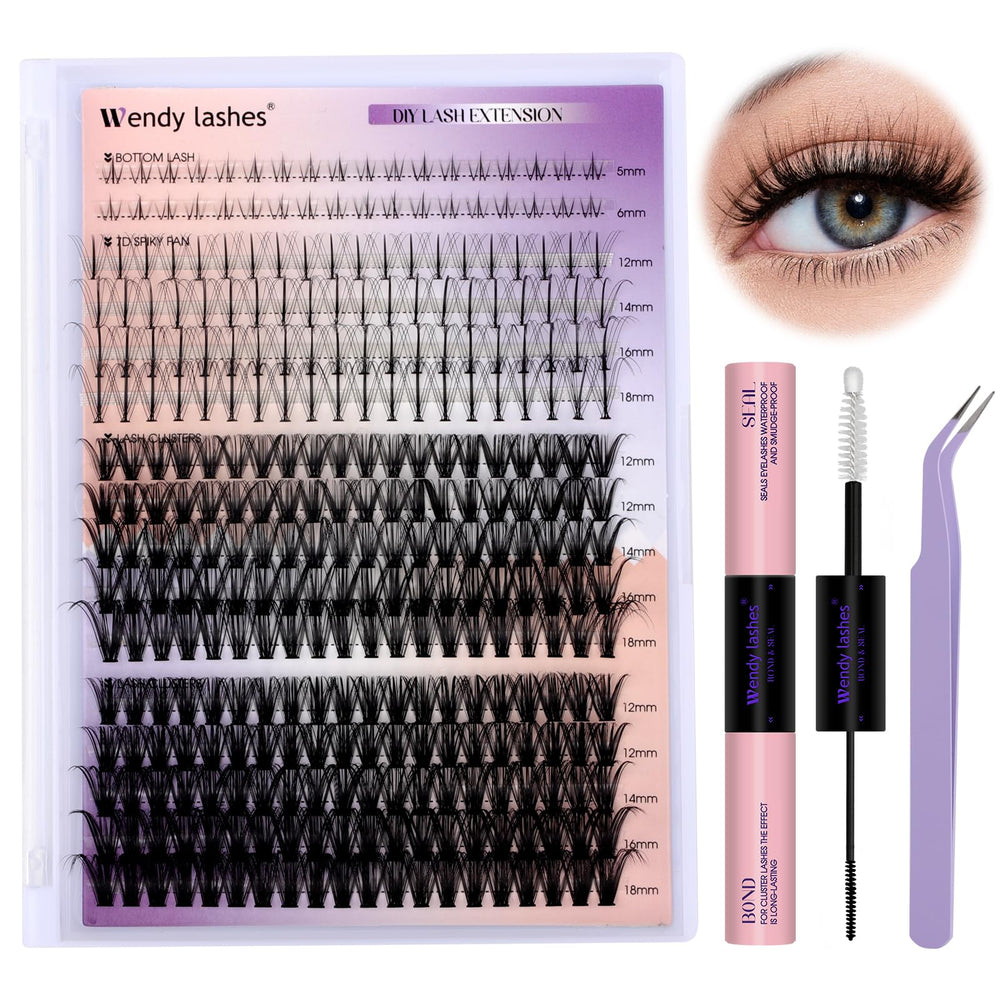 Wendy Lashes high-precision cluster tweezers for precise placement.