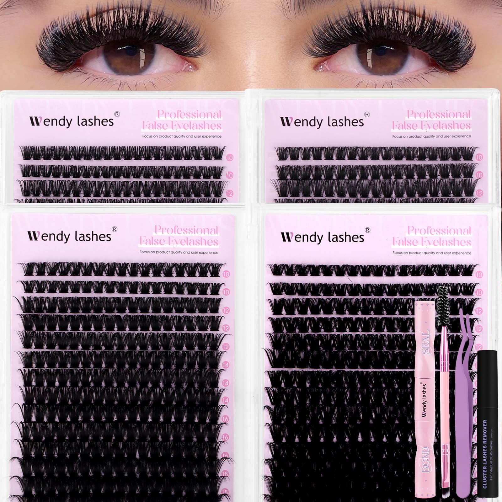 Wendy Lashes Cat Eye clusters for winged, edge-enhanced style