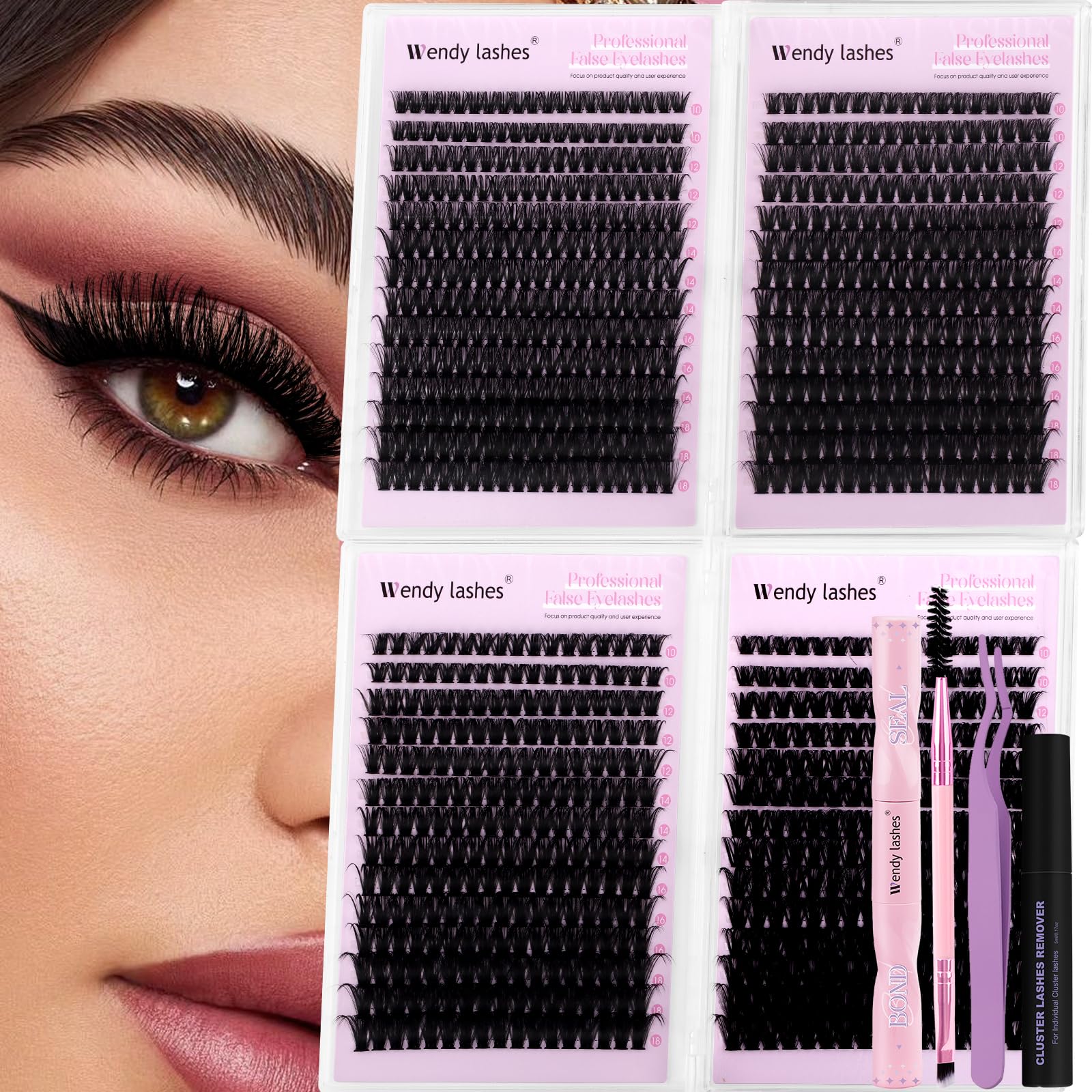 Wendy Lashes Soft Fluffy clusters feel ultra-light and natural