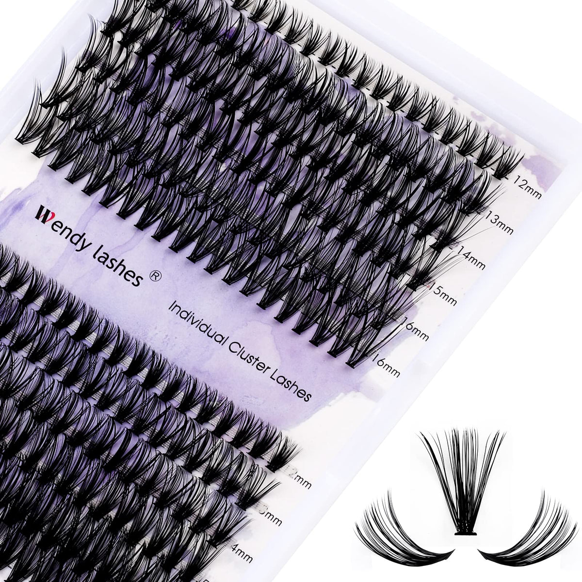 Wendy Lashes DIY clusters 240pcs pack for customizable lash looks.