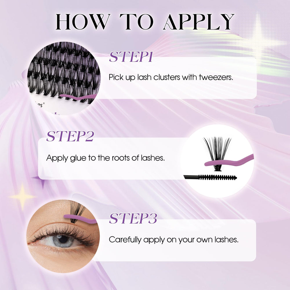 Wendy Lashes high-precision tweezers for precise cluster placement