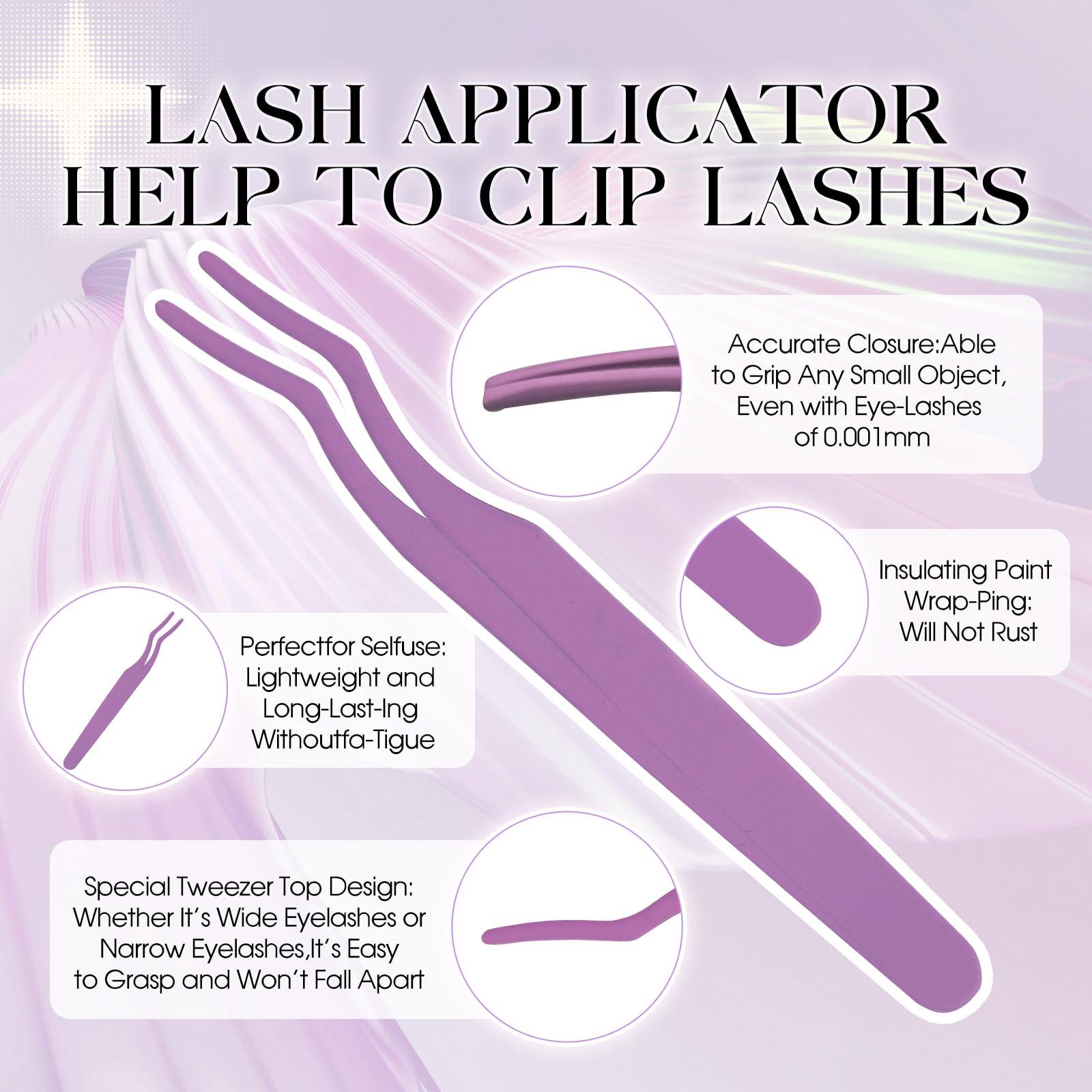 Wendy Lashes lash applicator included for easy at-home application