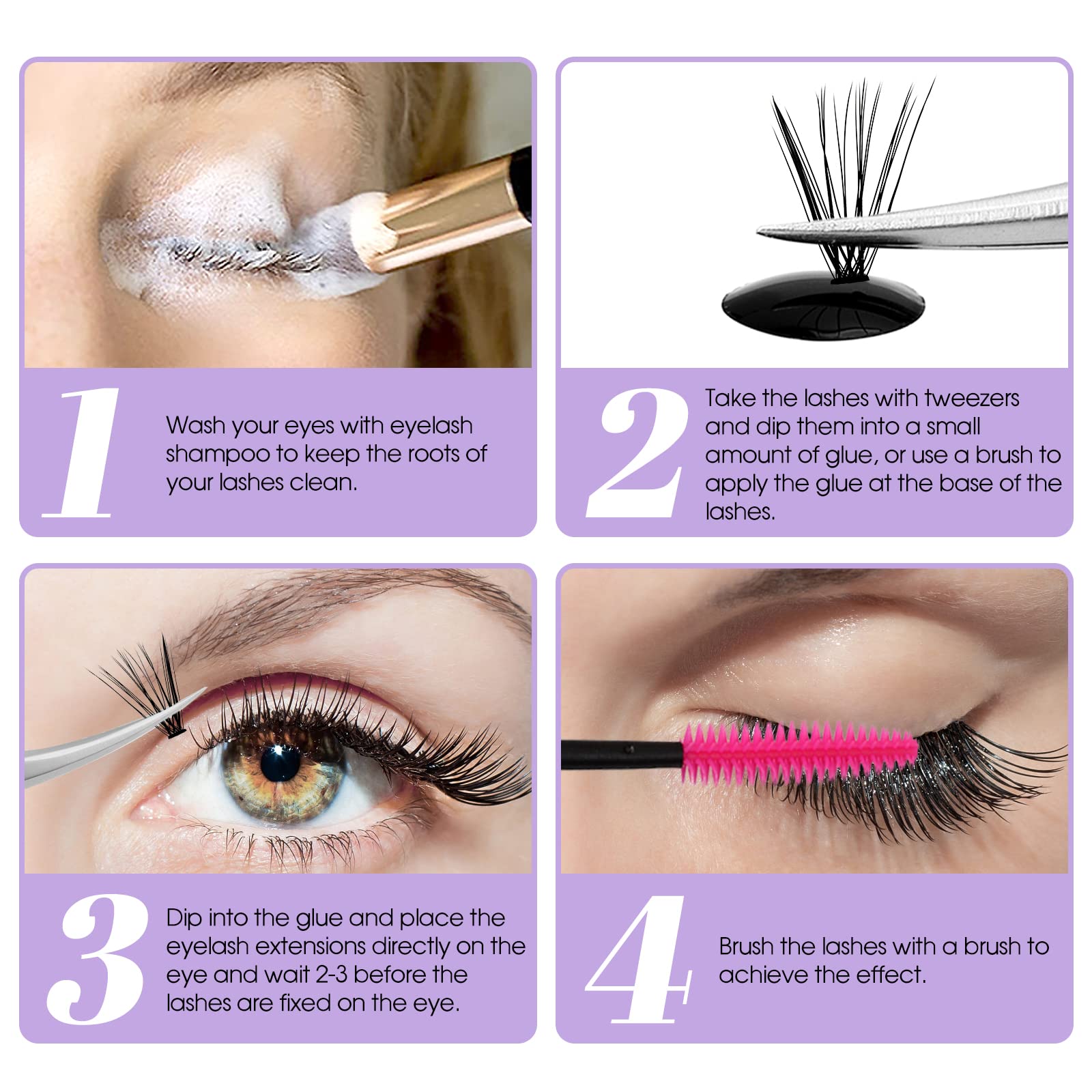 Wendy Lashes no-residue glue dries clean, leaves natural-looking finish.