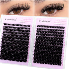 Wendy Lashes lash clusters 60D80D ten-eighteen-mm for customizable salon-like volume.