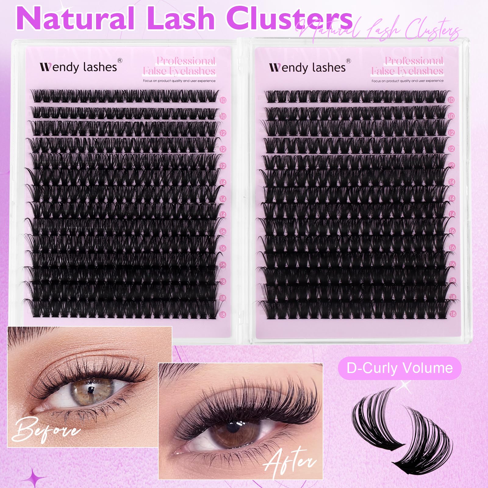 Wendy Lashes beginner-friendly clusters simplify DIY lash extensions.