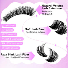 Wendy Lashes handmade matte-fiber clusters feel lightweight and comfortable.