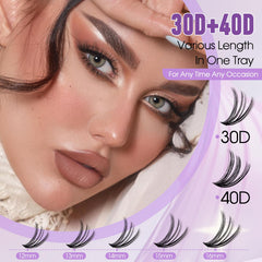 Wendy Lashes lash clusters kit contents display for easy at-home application