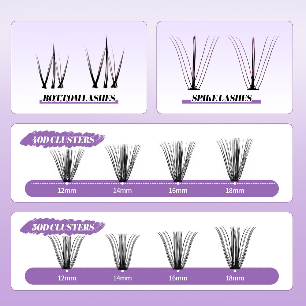 Wendy Lashes other style lash clusters tray for versatile styles.
