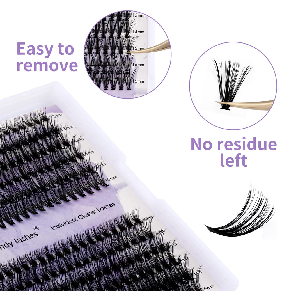 Wendy Lashes soft fiber clusters provide a comfortable, natural feel.