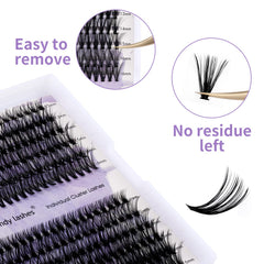 Wendy Lashes soft fiber clusters provide a comfortable, natural feel.