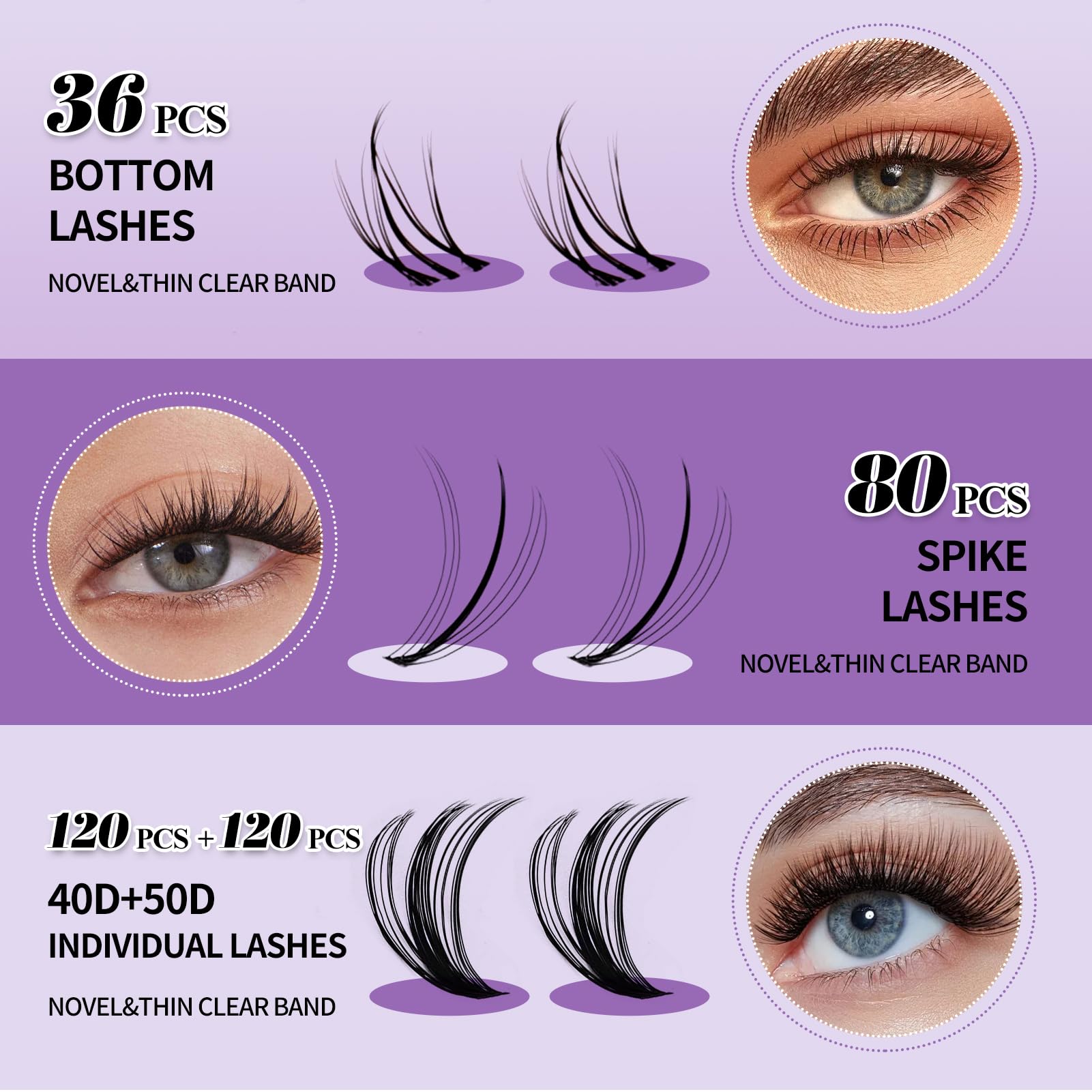 Wendy Lashes spike lashes tray for dramatic, textured volume.