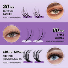 Wendy Lashes spike lashes tray for dramatic, textured volume.