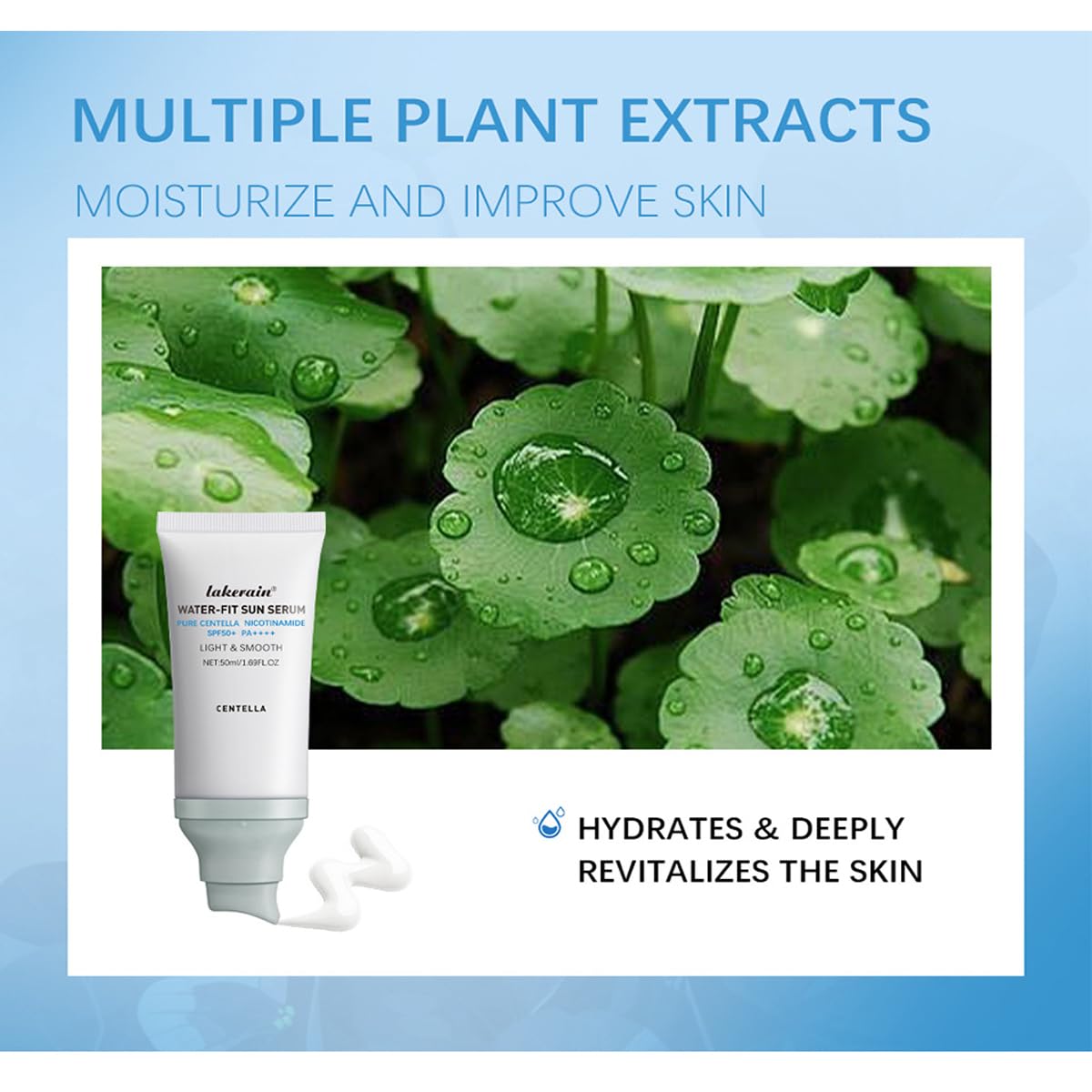 WenFeng Centella Sunscreen SPF50 ideal para playa y exterior.