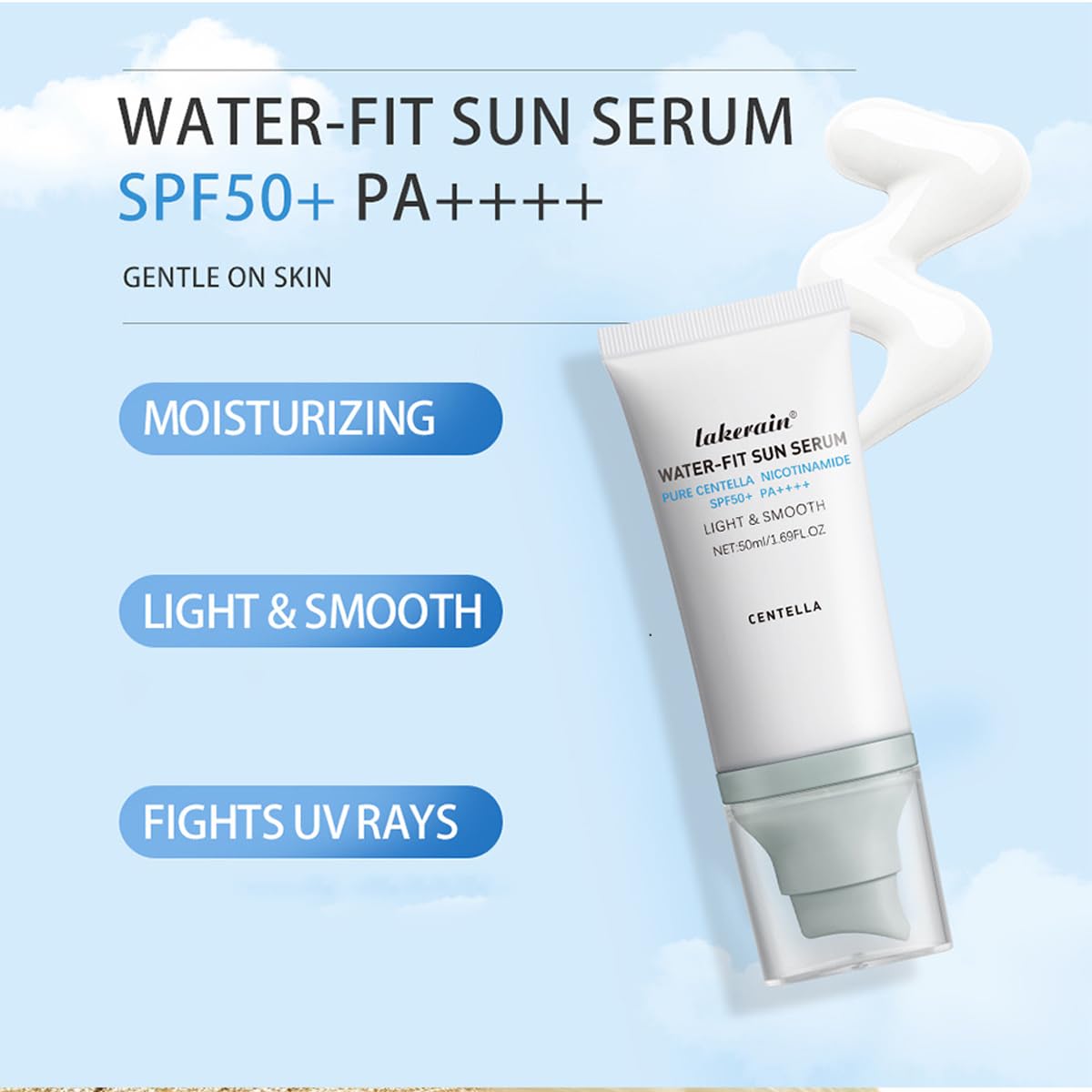 WenFeng Centella Sunscreen SPF50: hidratación duradera y resistencia al sudor.