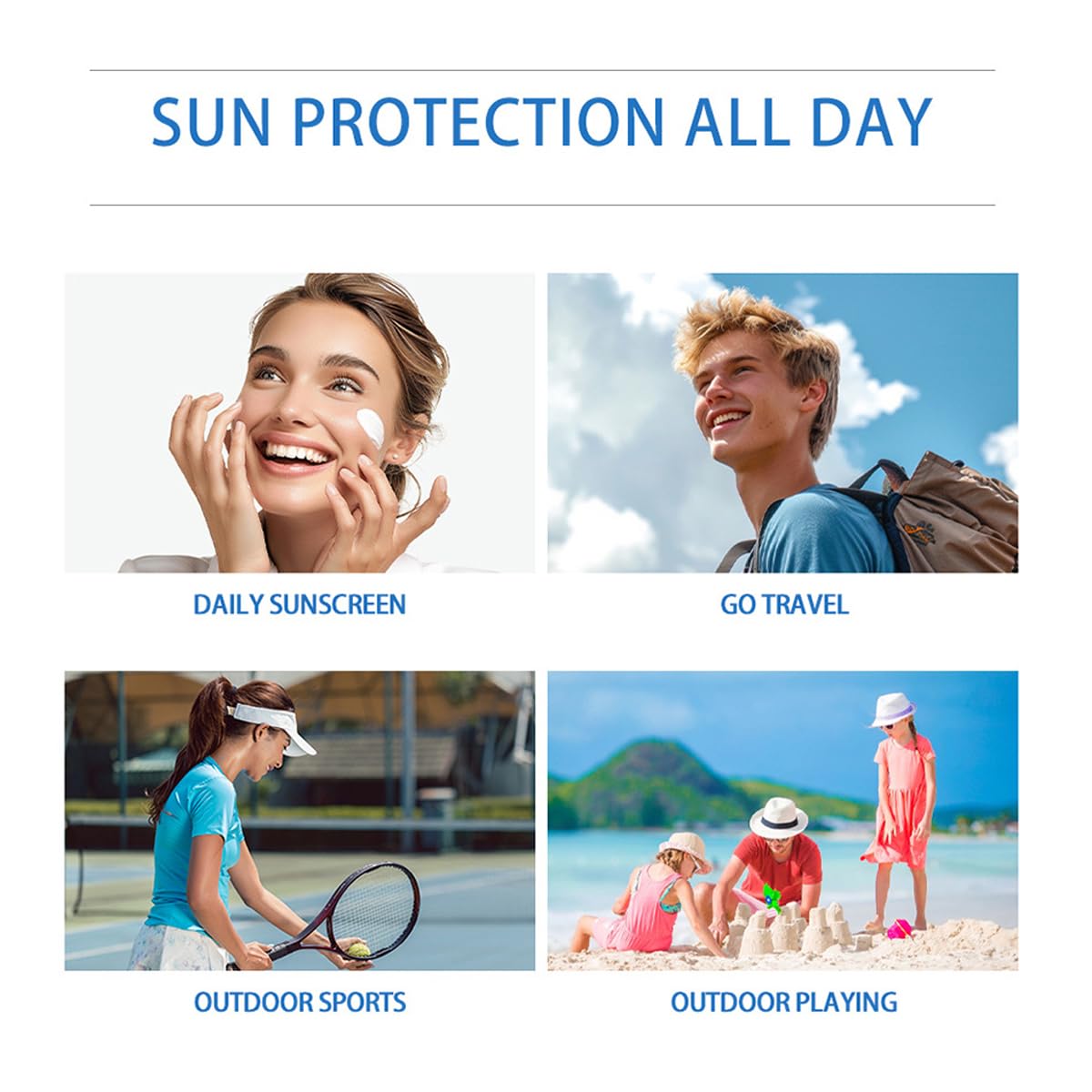 Envase compacto de WenFeng Centella Sunscreen, cómodo para llevar en cualquier viaje.