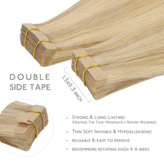 Wennalife light blonde highlighted hair extensions blend cool and warm tones.
