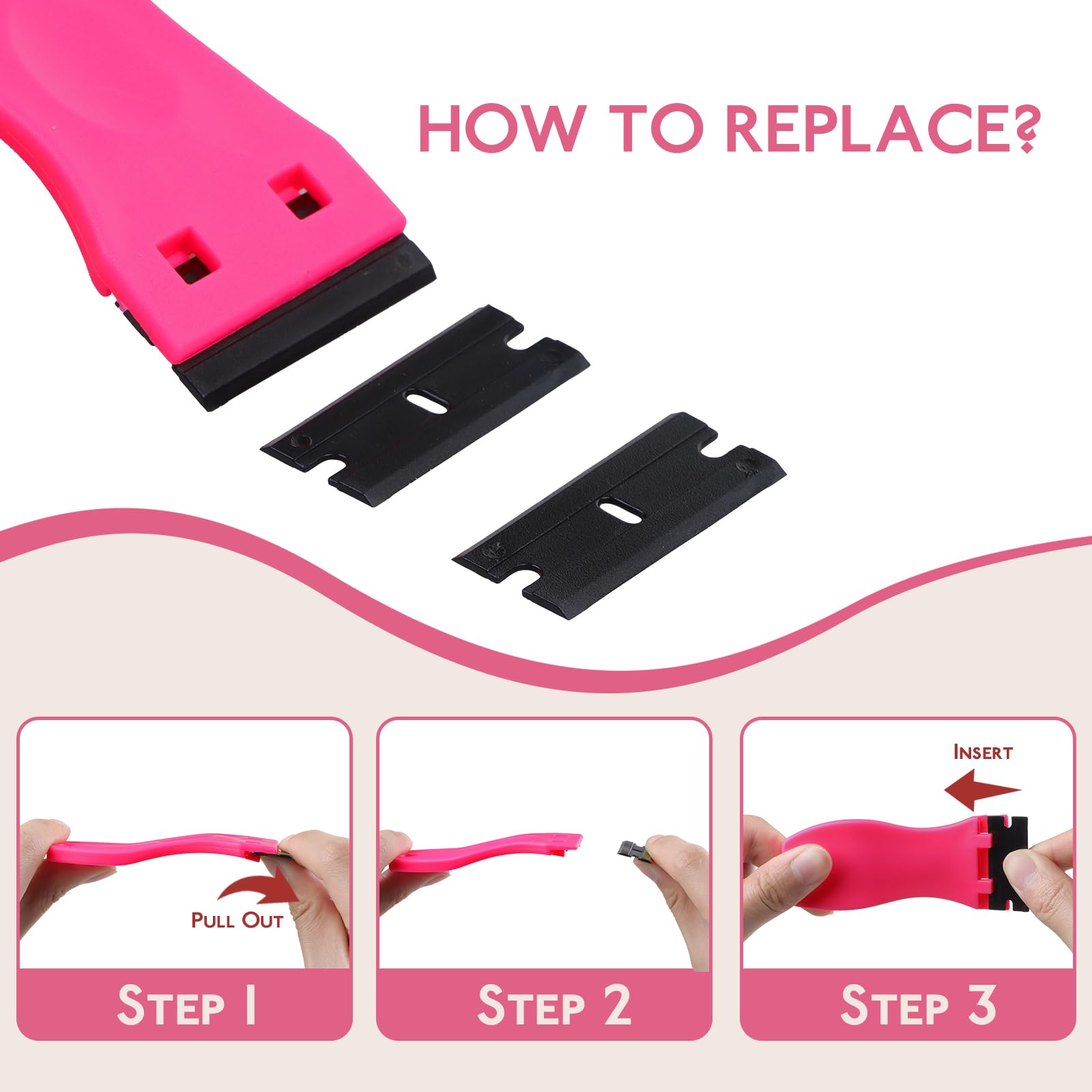 Wennalife comfort grip scraper reduces hand fatigue during extended use.