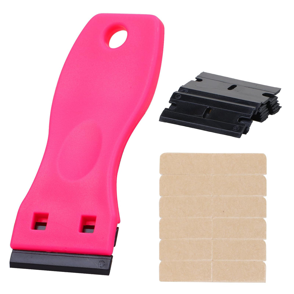 Wennalife tape remover scraper hot pink for scratch-free tape removal.