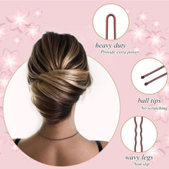 Wenobby crinkled-legs provide nonslip grip for stable updos.