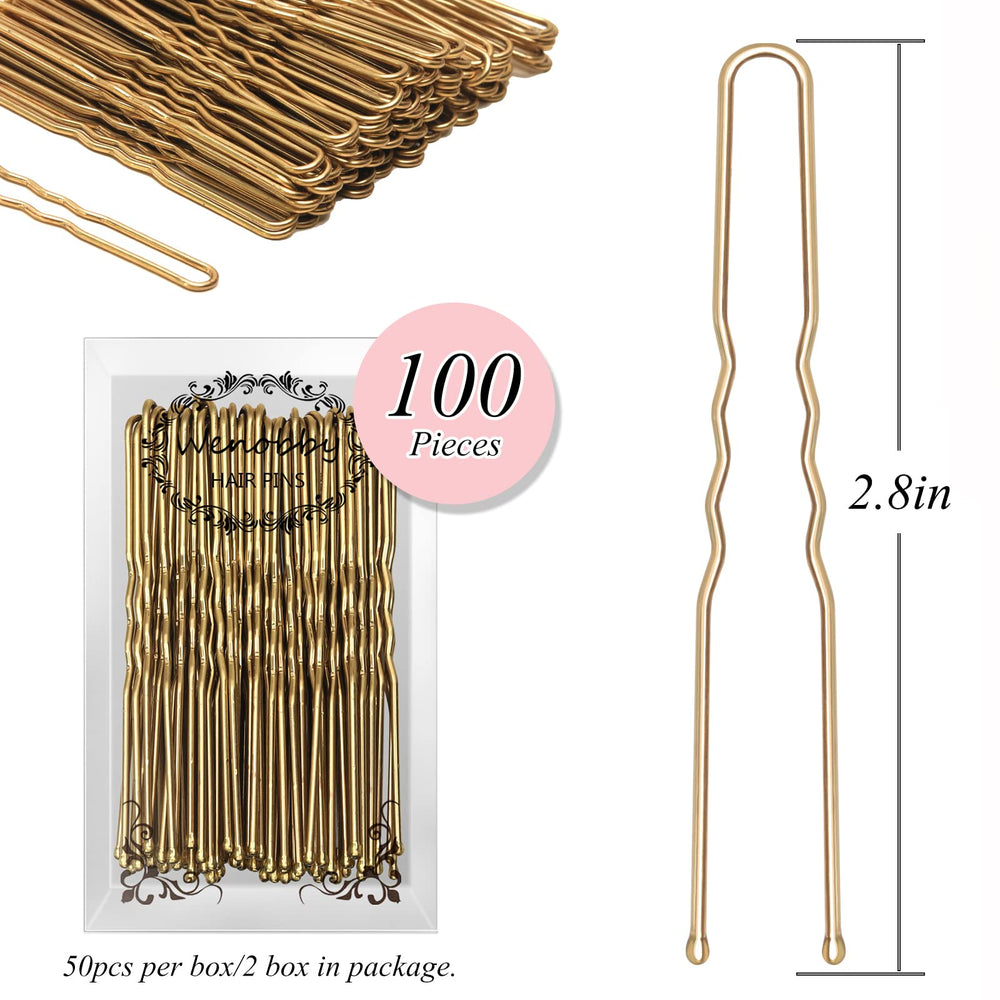 Wenobby gold pins with stainless coating for easy styling and removal