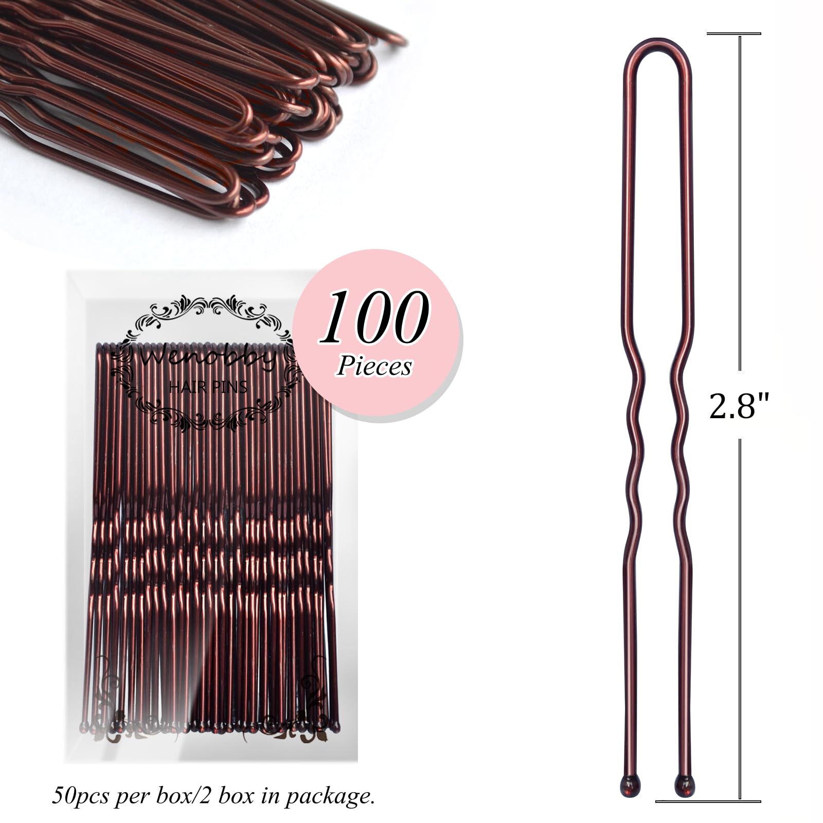 Wenobby stainless-coated pins resist staining and tangling for everyday wear.