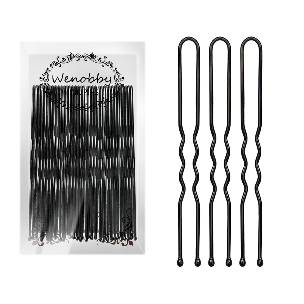 Wenobby U shaped hair pins in a closed pack offer sturdy buns security