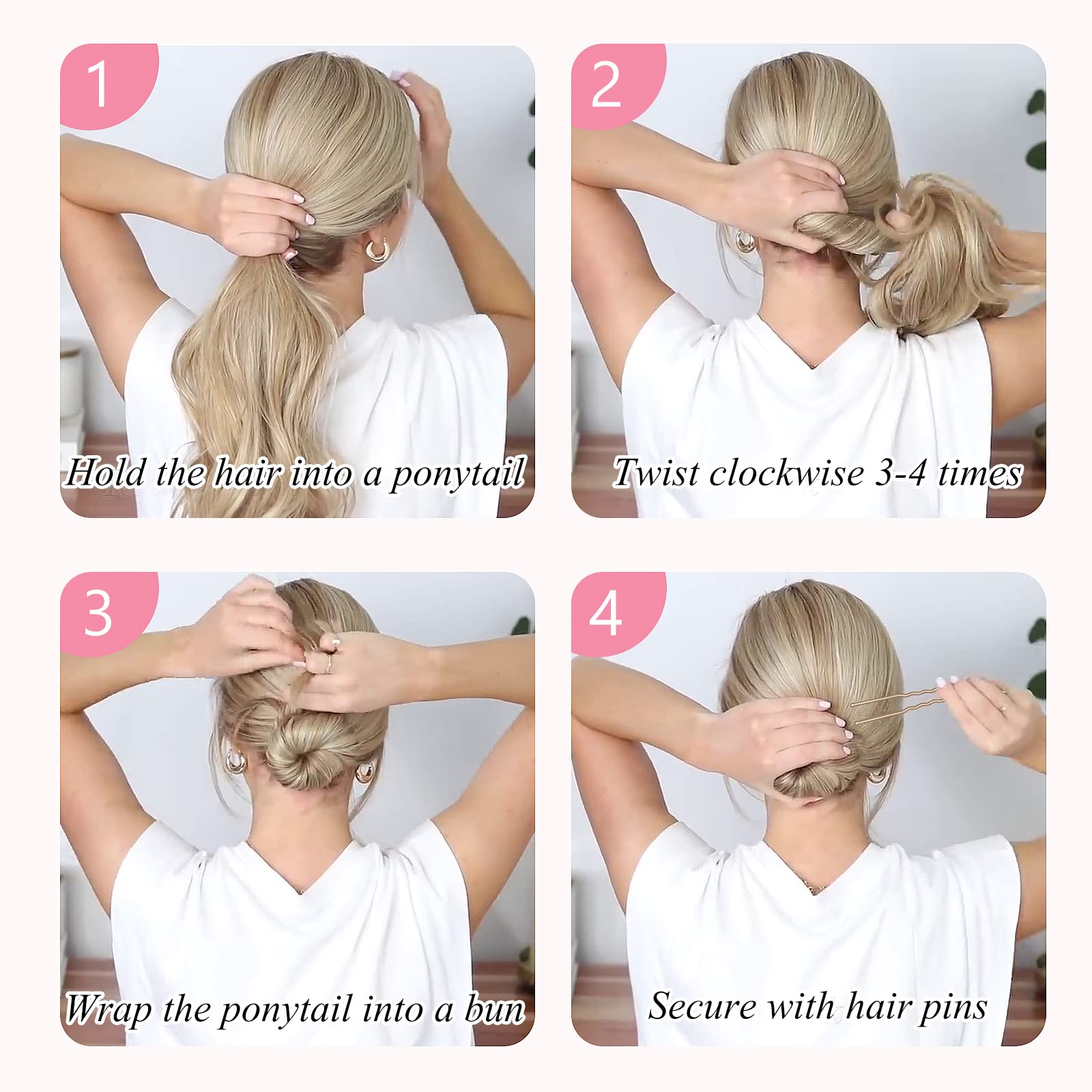 Wenobby wedding and wig styling pins enable versatile updo options.