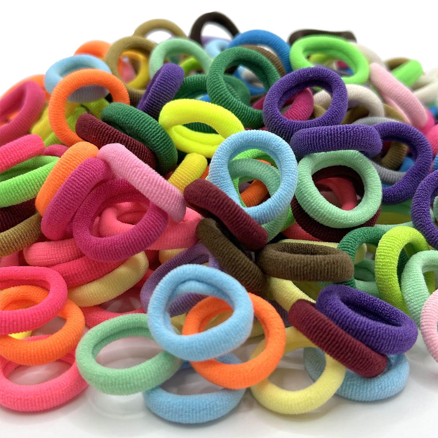 Wenreykeji small 2 cm diameter bands ready for ponytails