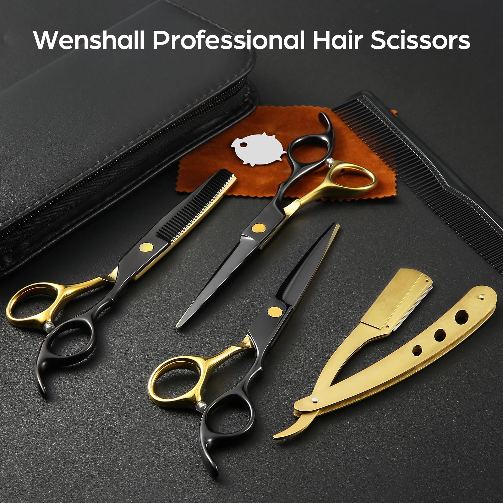 Wenshall golden razor for detailing and finishing touches.