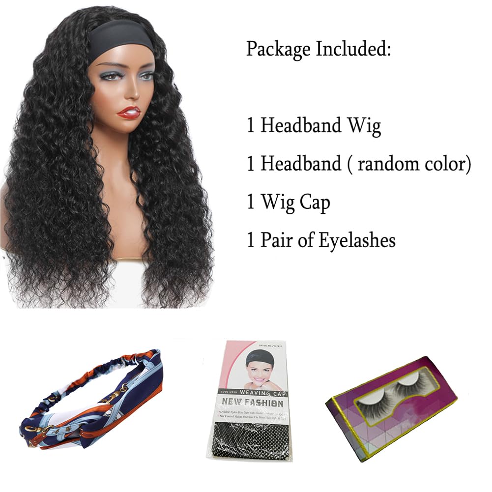 WENYAN package includes wig, headband, cap, and lashes