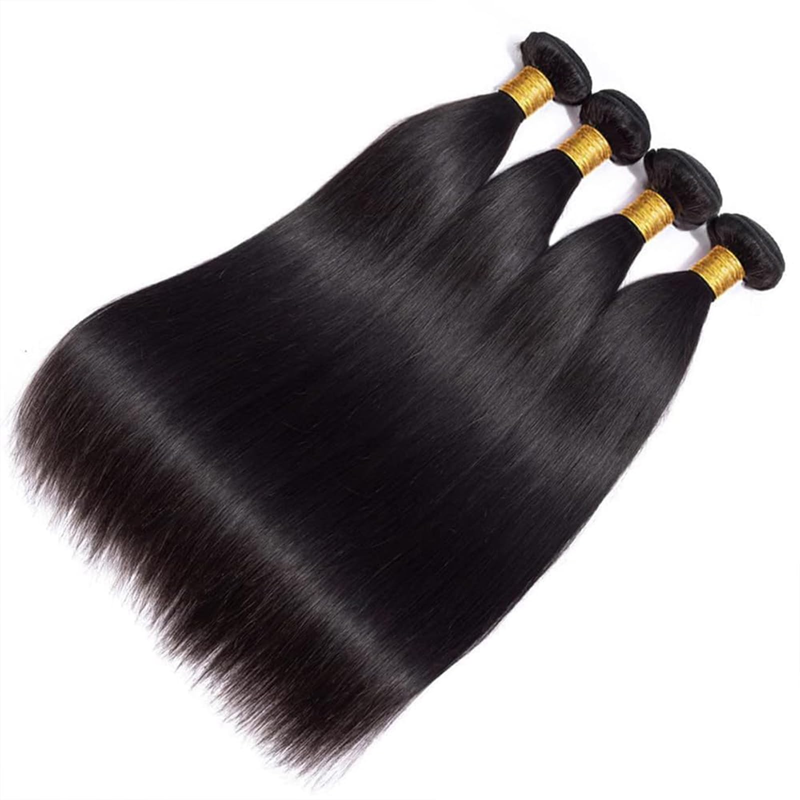 WENYAN straight bundles 18-inch bundle close-up reveals smooth texture and thickness.