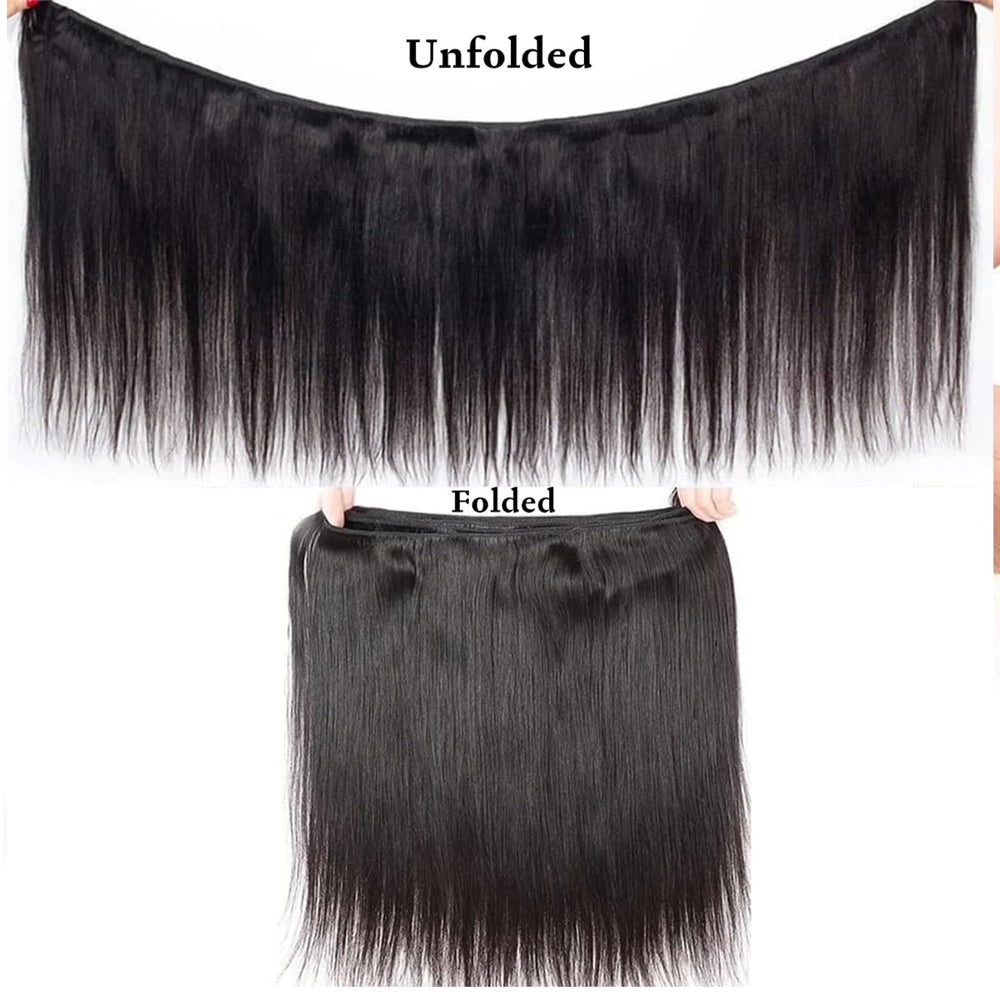 WENYAN straight bundles 22-inch straight hair display for a sleek, versatile look.
