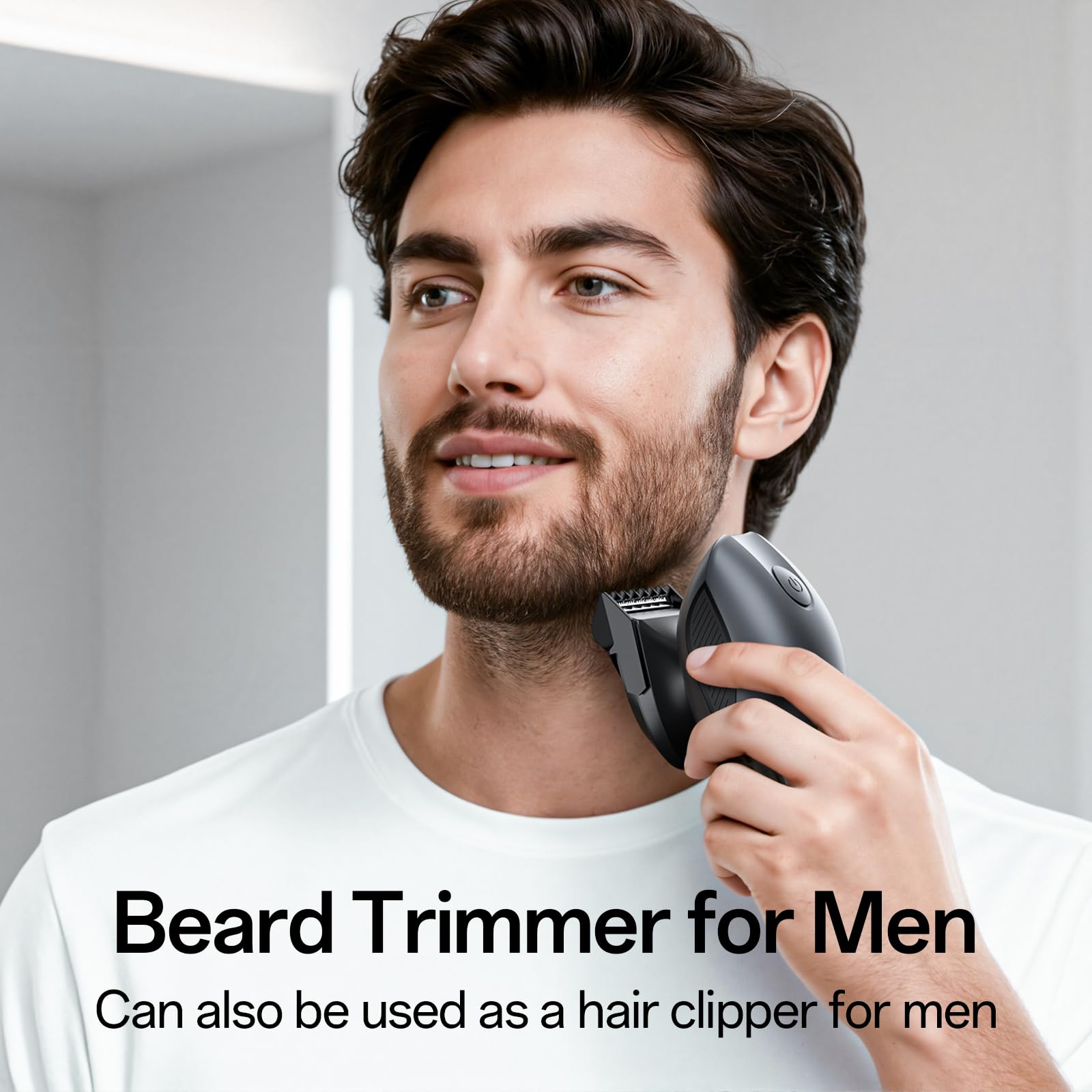 WEQOEE beard trimming clipper attachment in use