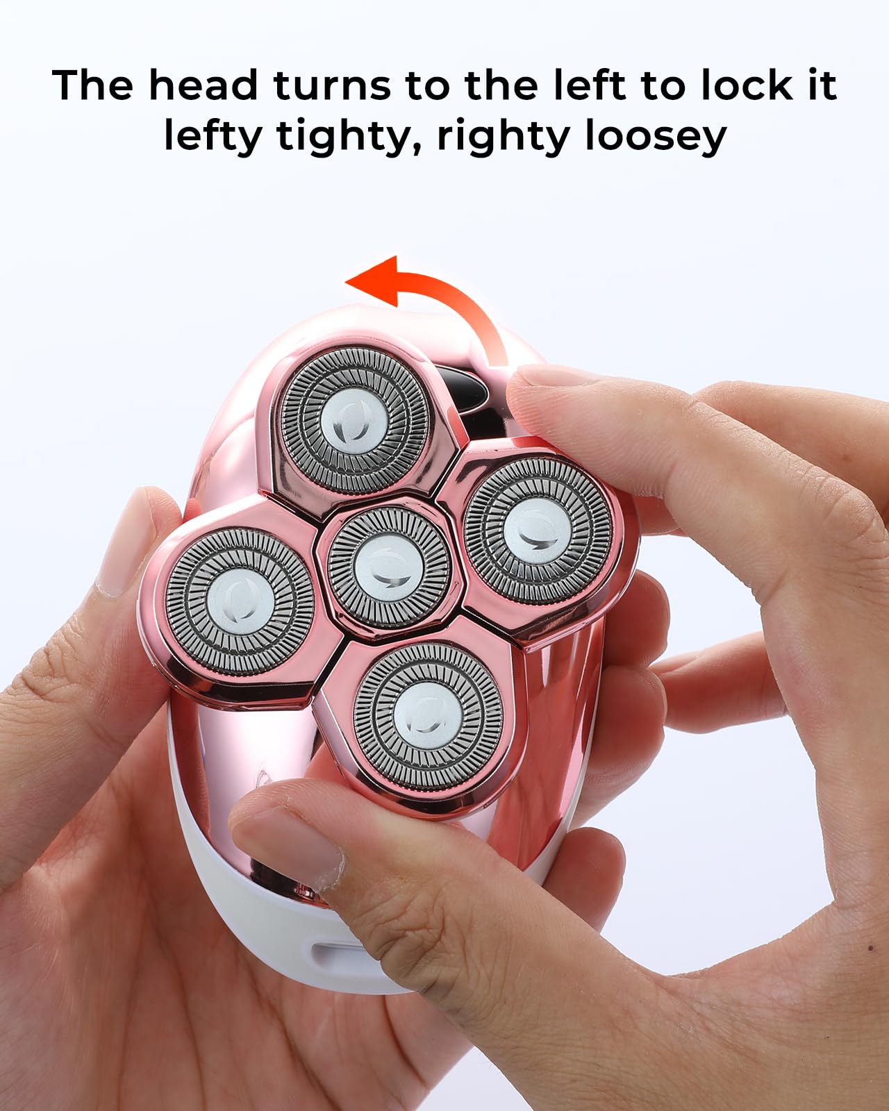 WEQOEE facial trimming head enables safe, close touch-ups.