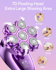 WEQOEE seven-d magnetic heads hug curves for precise shaving