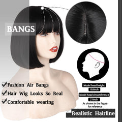 WERD black bob wig close-up showing soft texture and natural shine