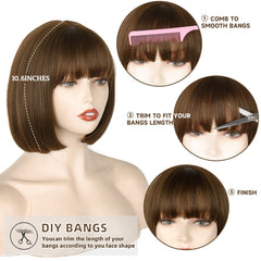 WERD rose mesh cap bob wig offers breathable day-long comfort