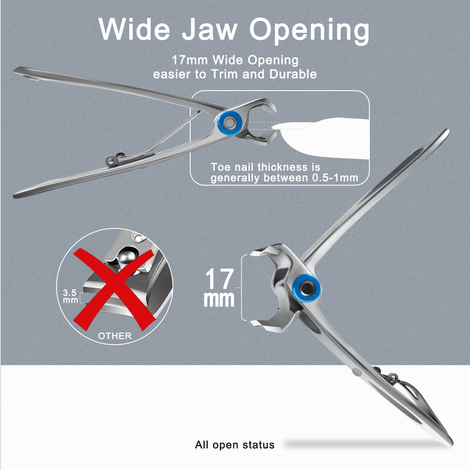 Werlla nano glass nail file smooths nails after trimming.