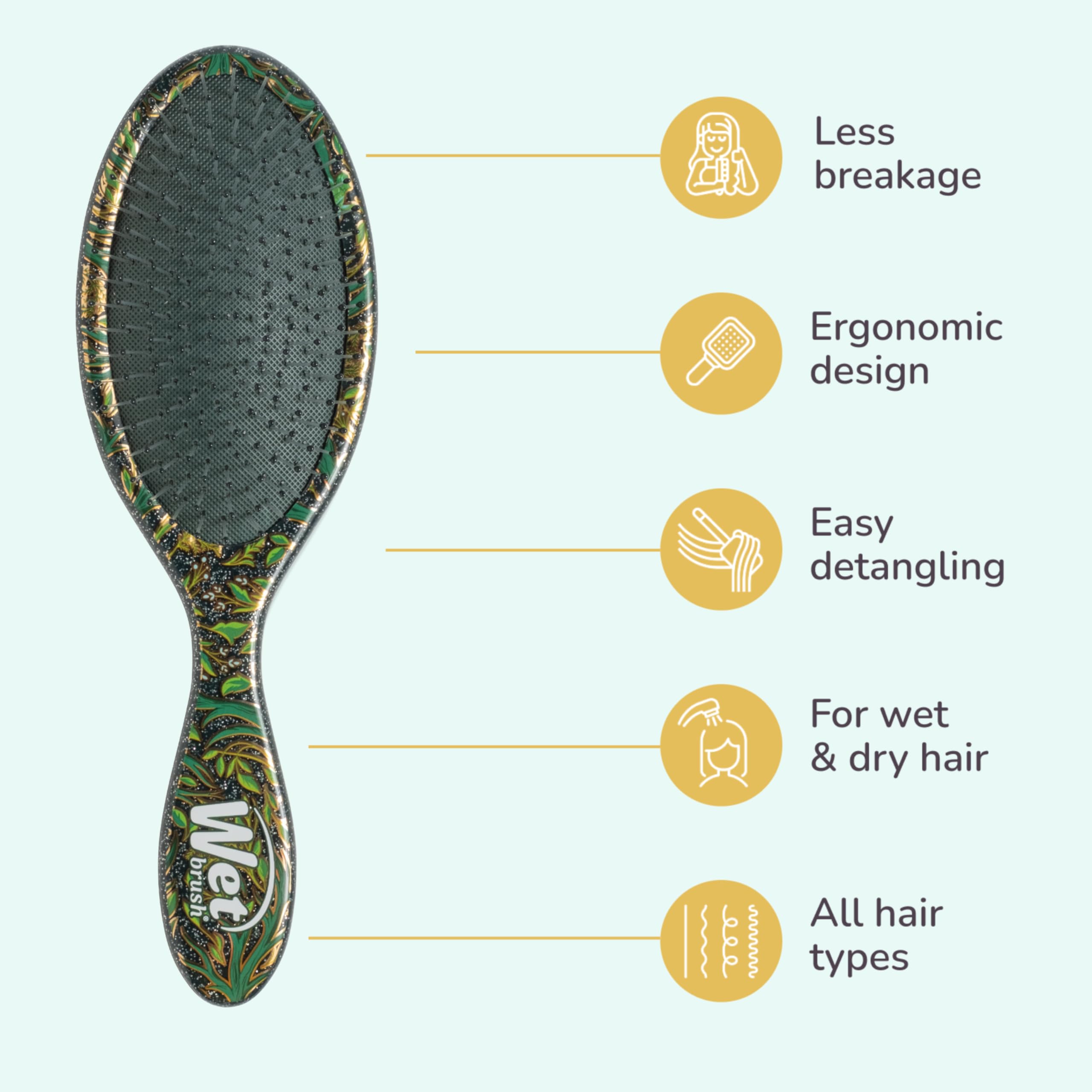 Wet Brush All Hair Types offers versatility for straight to curly hair.