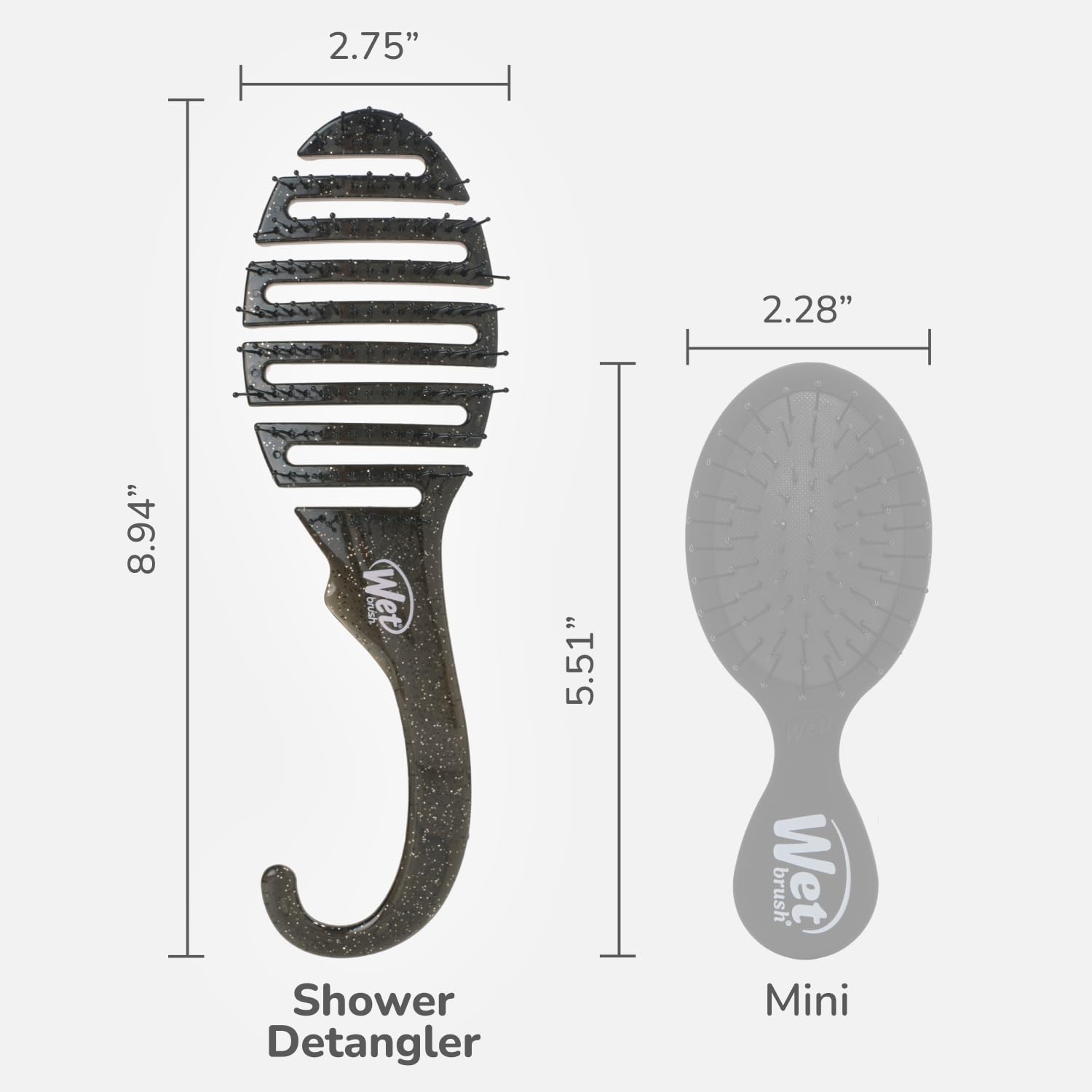 Wet Brush reduces drying time for easier styling after shower.