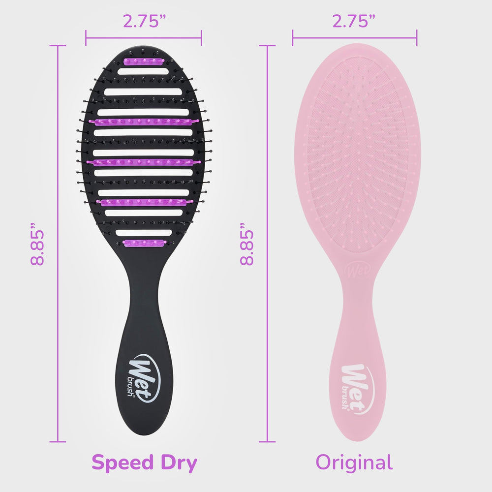 Wet Brush Blow-dry safe bristles withstand heat for safer styling sessions.
