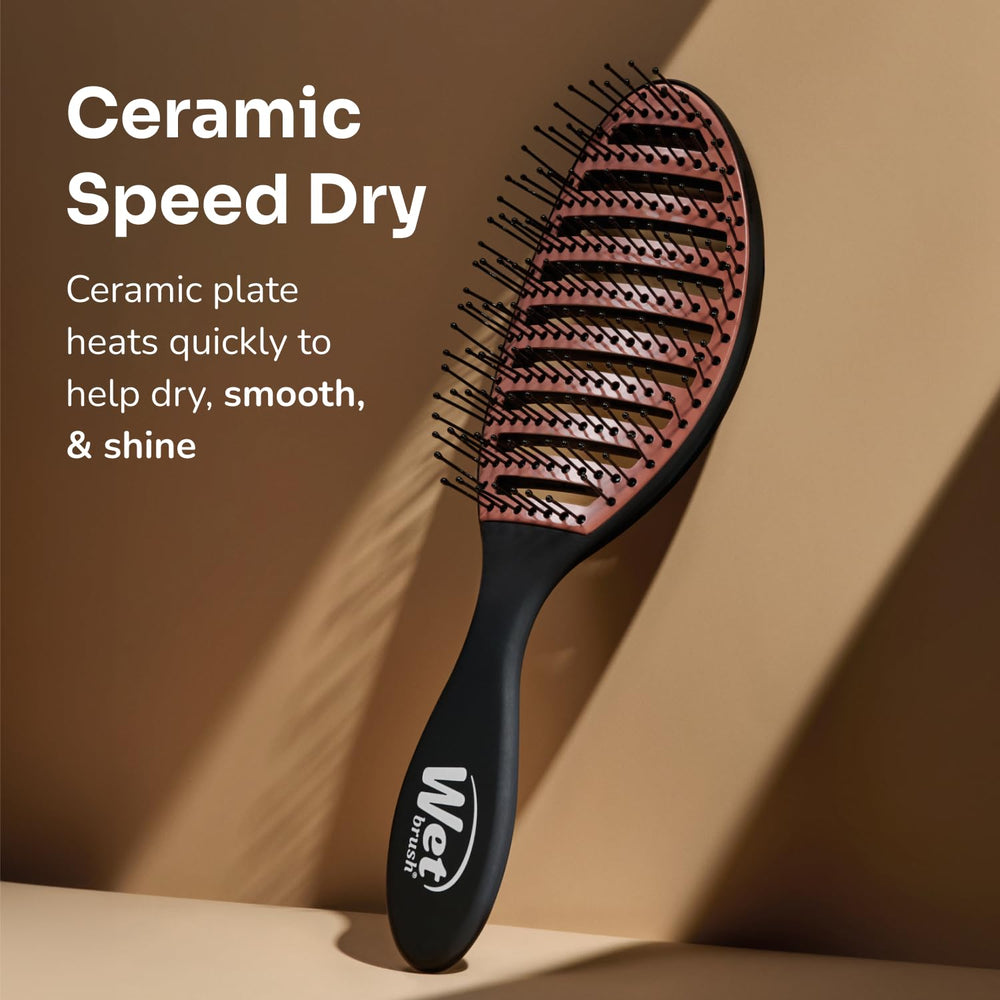 Wet Brush Ceramic Speed Dry helps reduce breakage while detangling