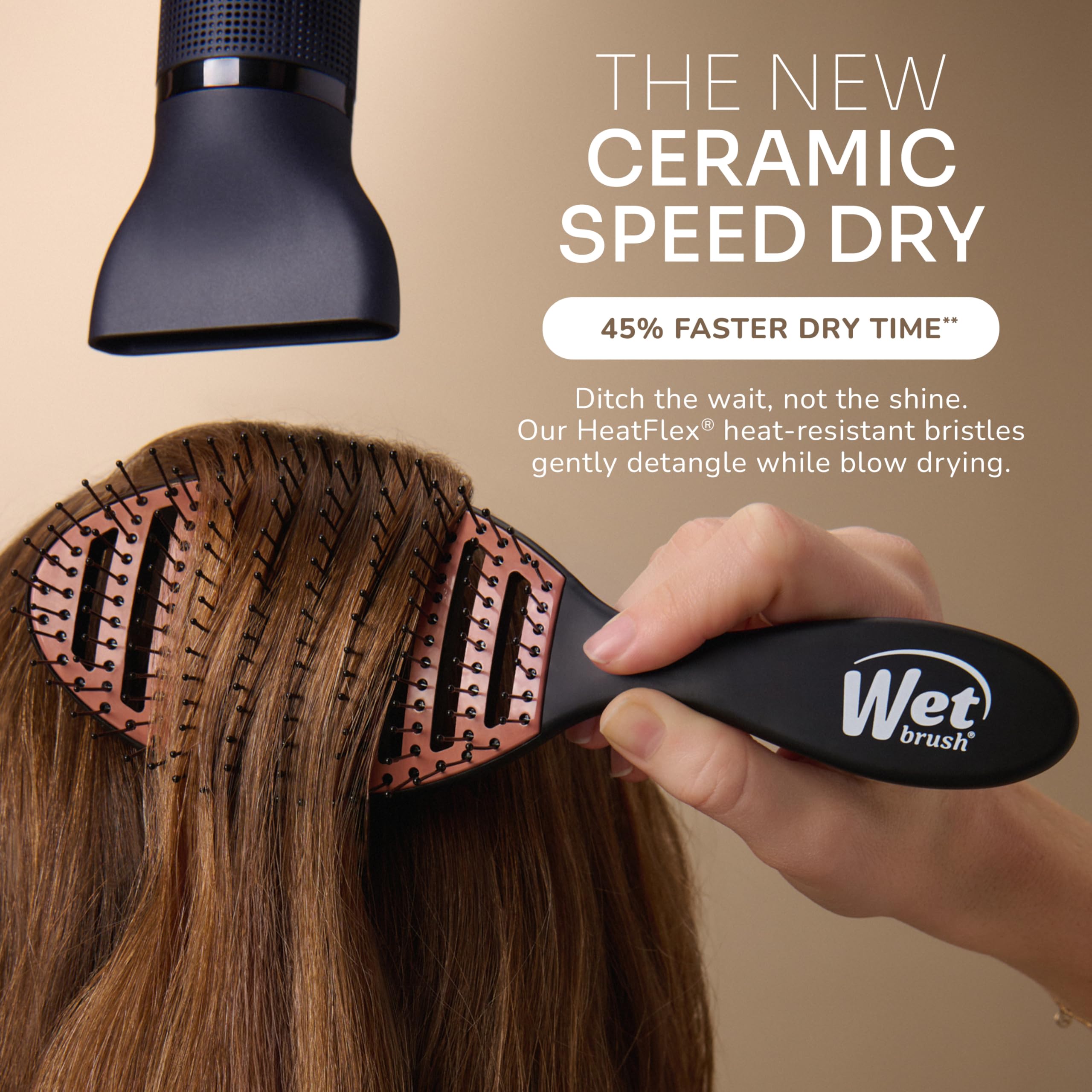 Wet Brush Ceramic Speed Dry HeatFlex bristles ready to detangle