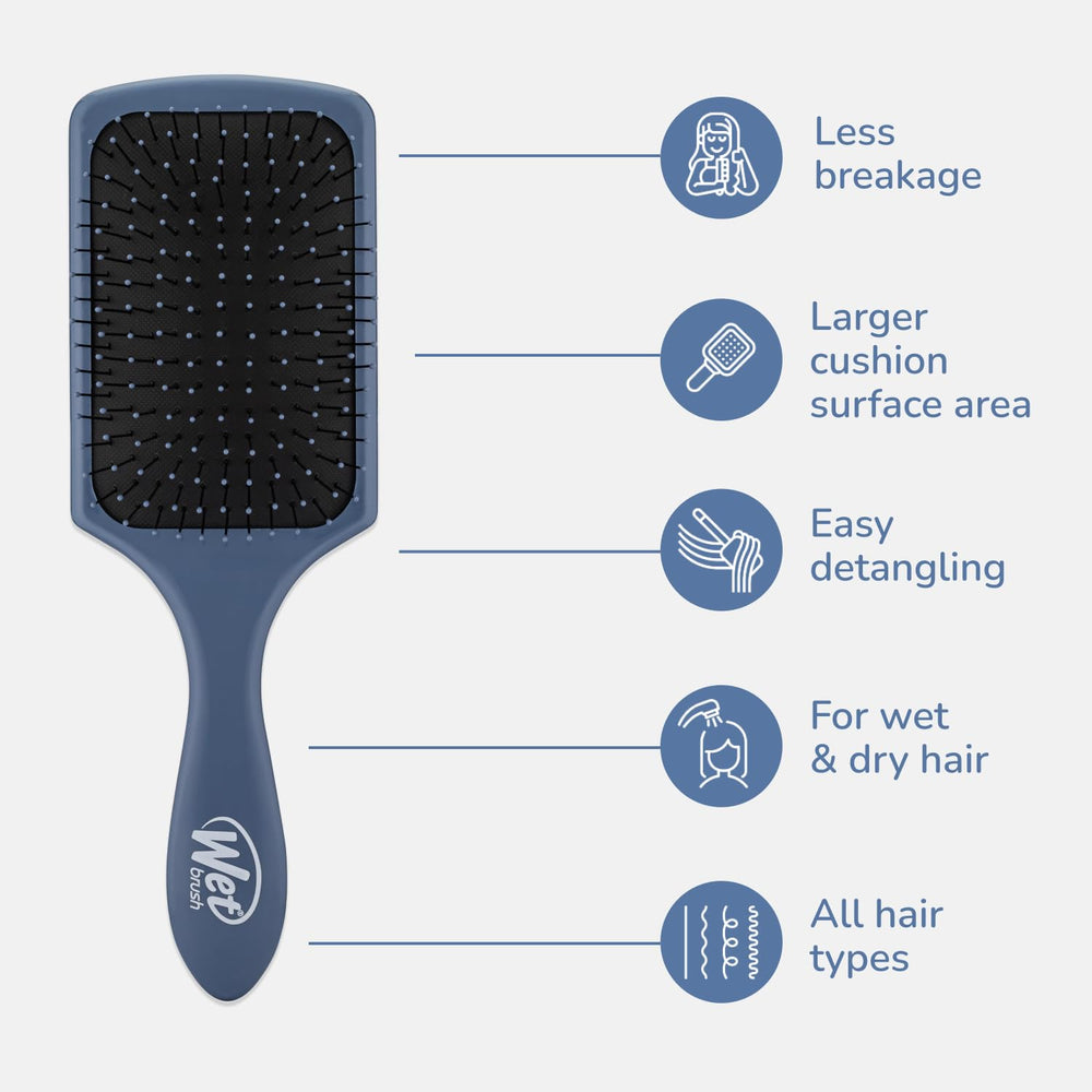 Brush spreads conditioning treatments evenly across strands
