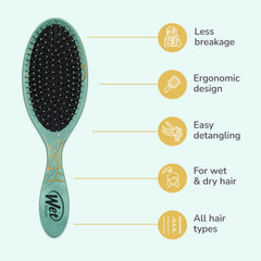 Wet Brush detangling demonstration highlighting painless knot removal