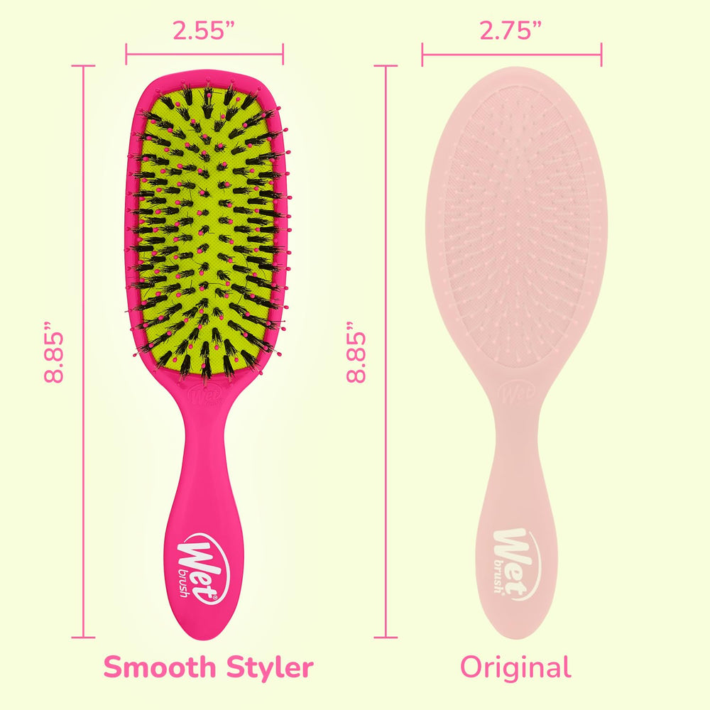 Wet Brush boar bristles reduce frizz for smoother hair